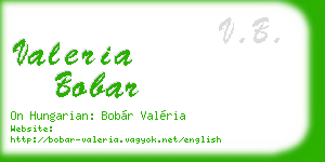 valeria bobar business card